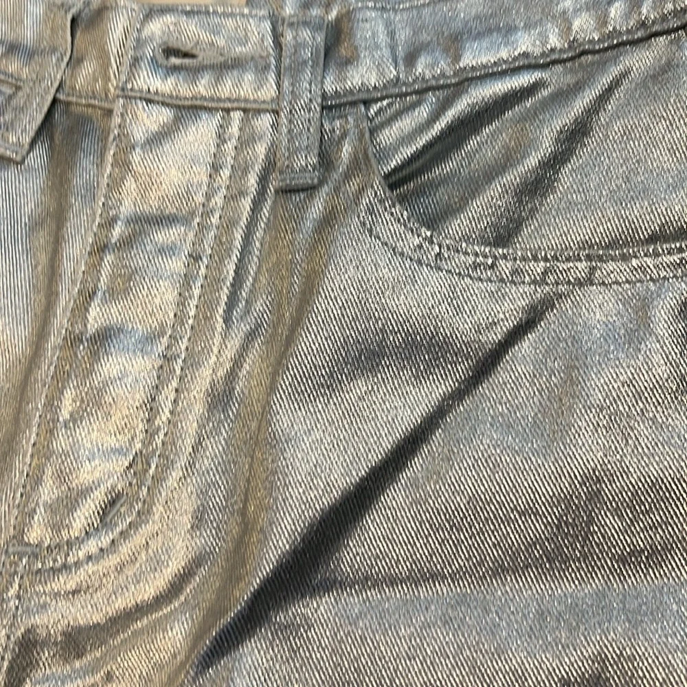 NWT Universal Thread 90s Baggy Metallic Silver Cotton Jeans - Women’s 0 Long - Picture 15 of 16